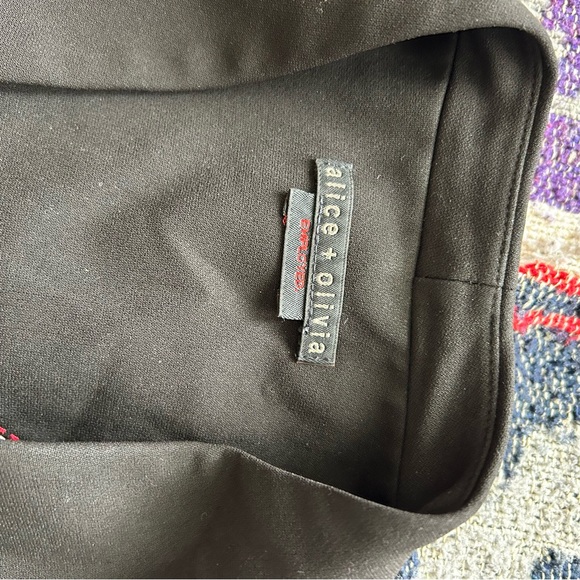 Alice + Olivia black cropped asymmetrical blazer - Picture 5 of 10